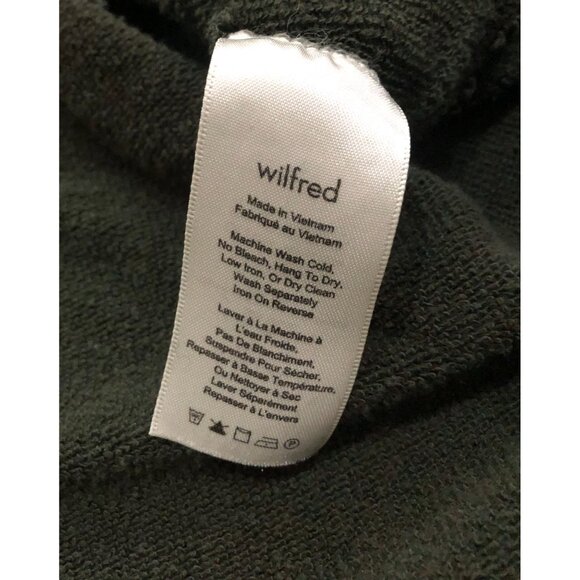 Wilfred Women Medium Diderot Sweatshirt Open Front Cocoon Cardigan Green - Picture 3 of 5